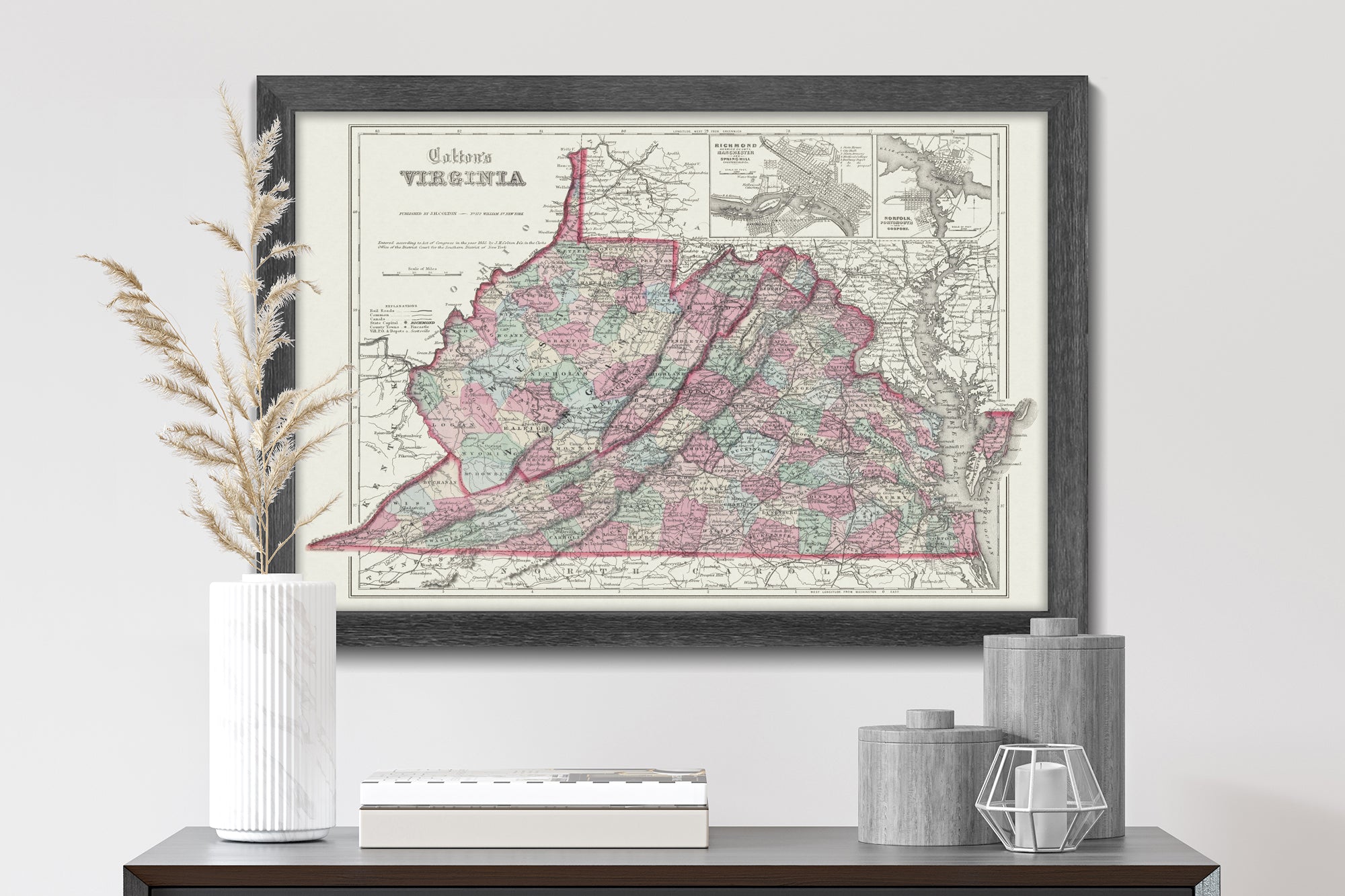 vintage virginia map