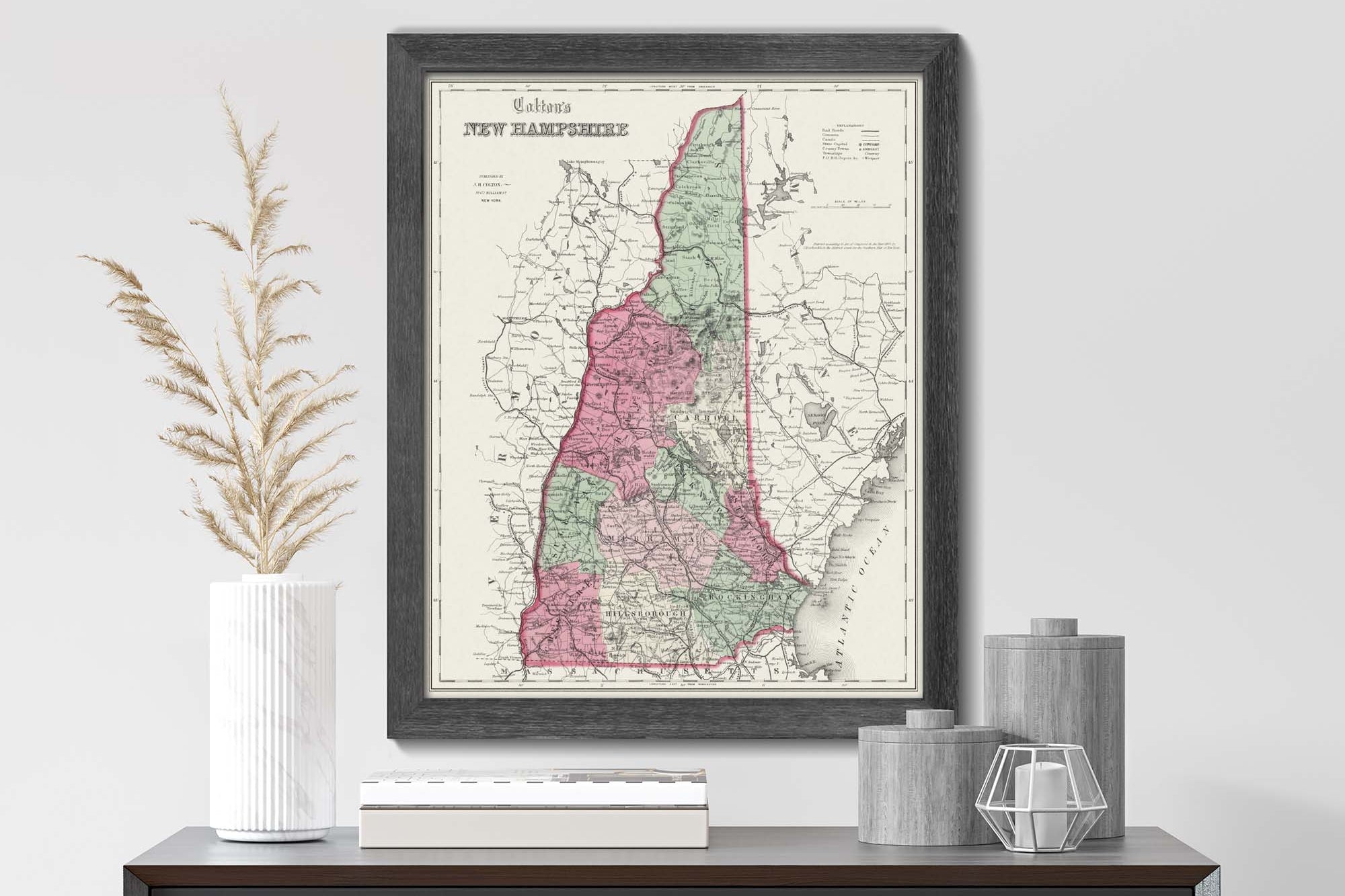 Historic New Hampshire map