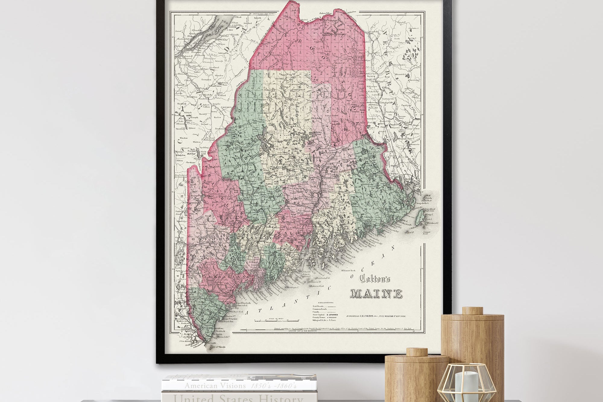 Antique Maine Map