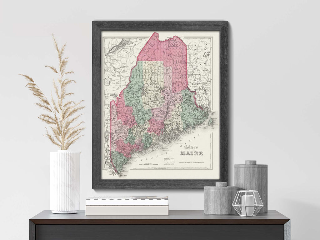 Antique Maine Map