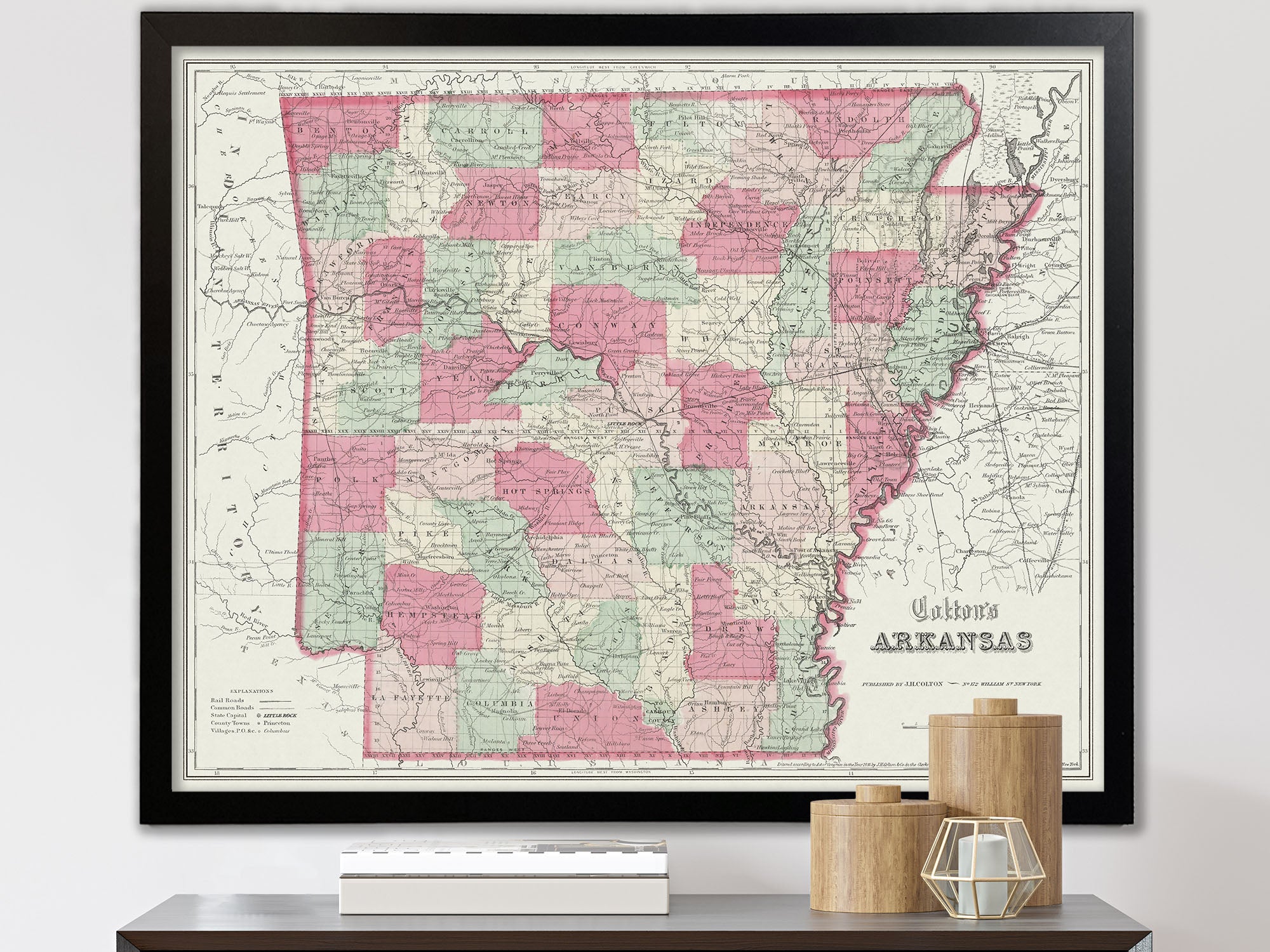 Antique Arkansas Map