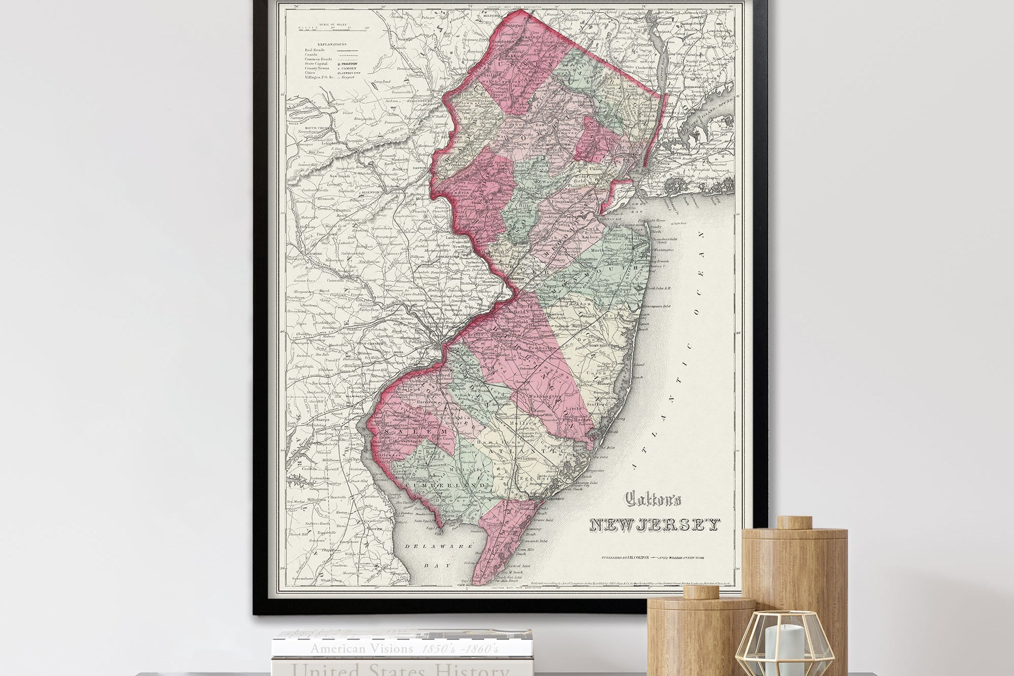 Historic New Jersey Map