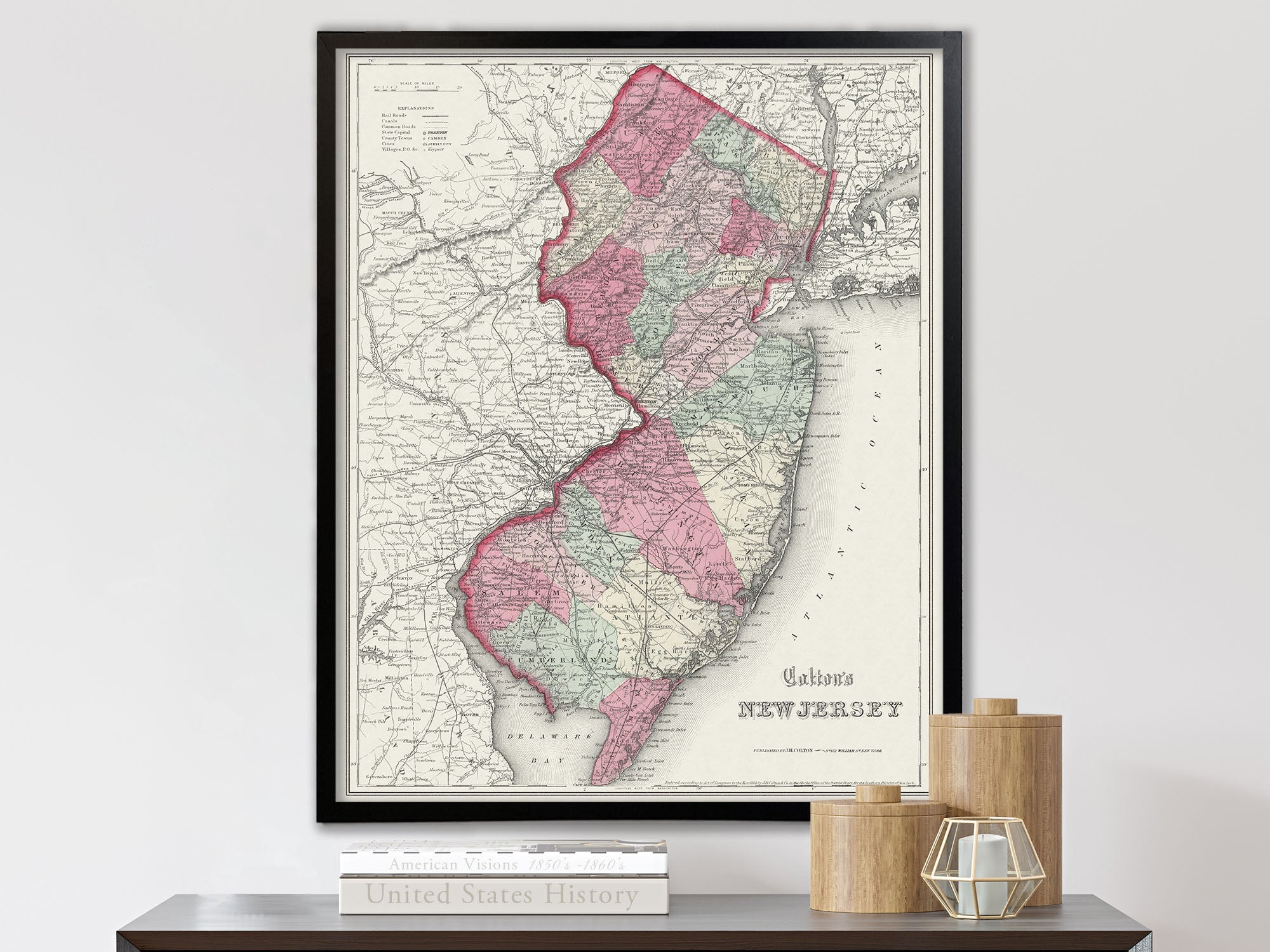 Historic New Jersey Map