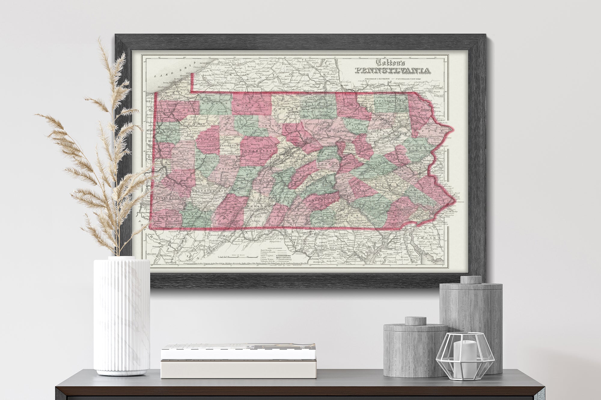 Vintage Pennsylvania map