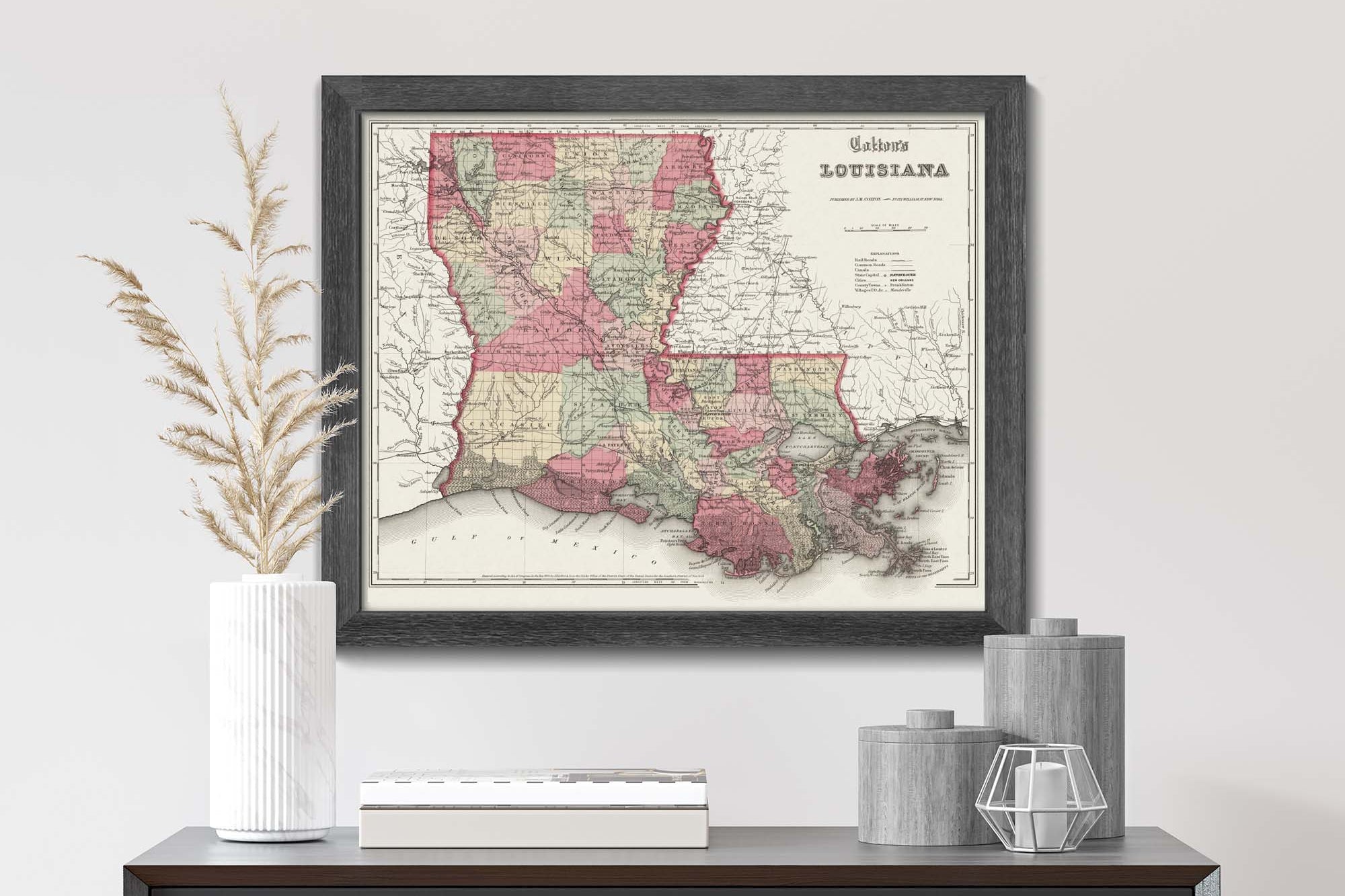 Antique Louisiana Map