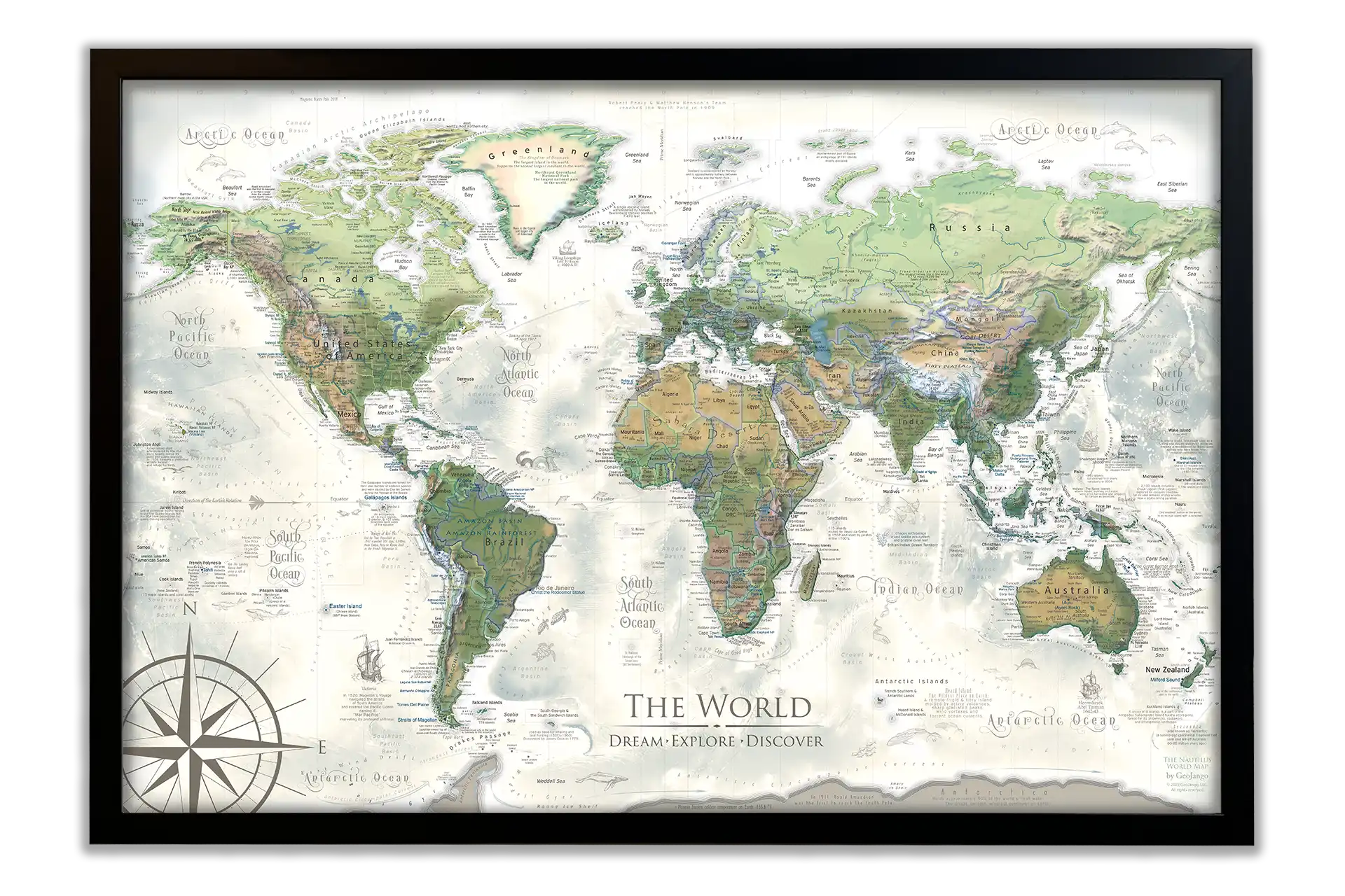 push pin world map