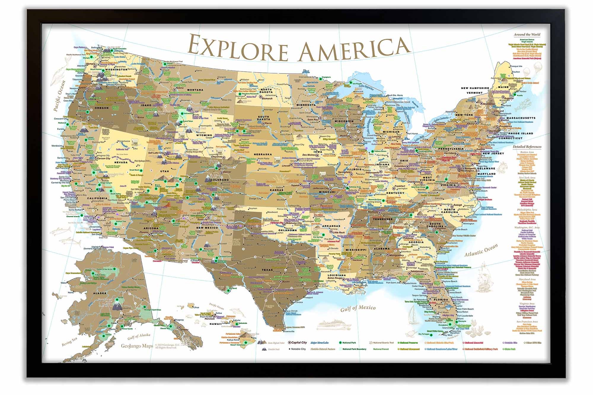 united states push pin map