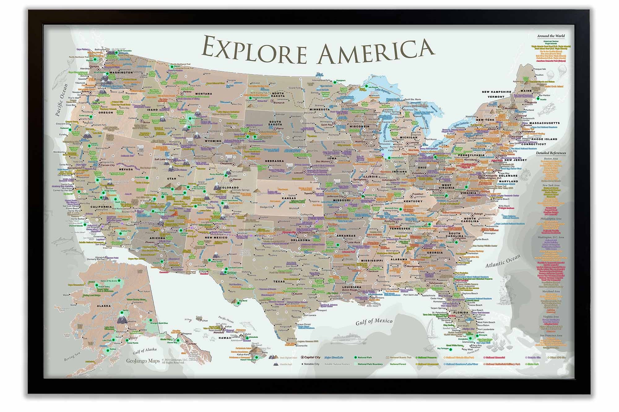 National Parks Travel Map