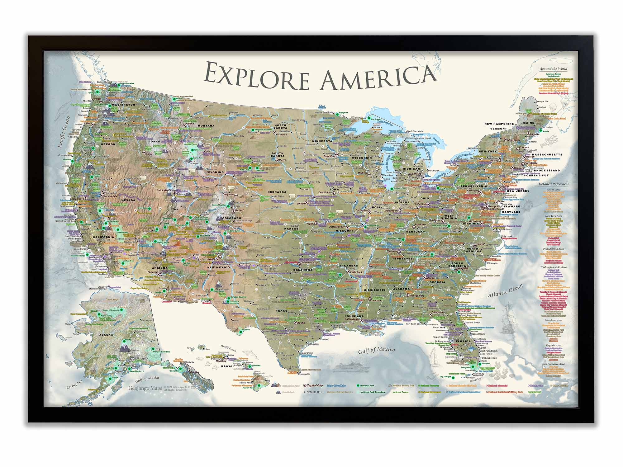 USA National Parks Map