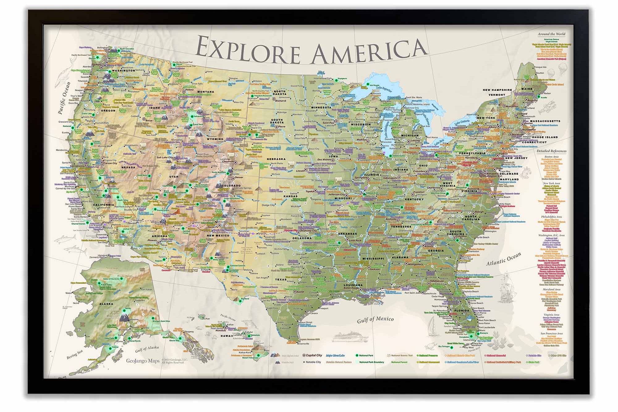 United States Push Pin Map