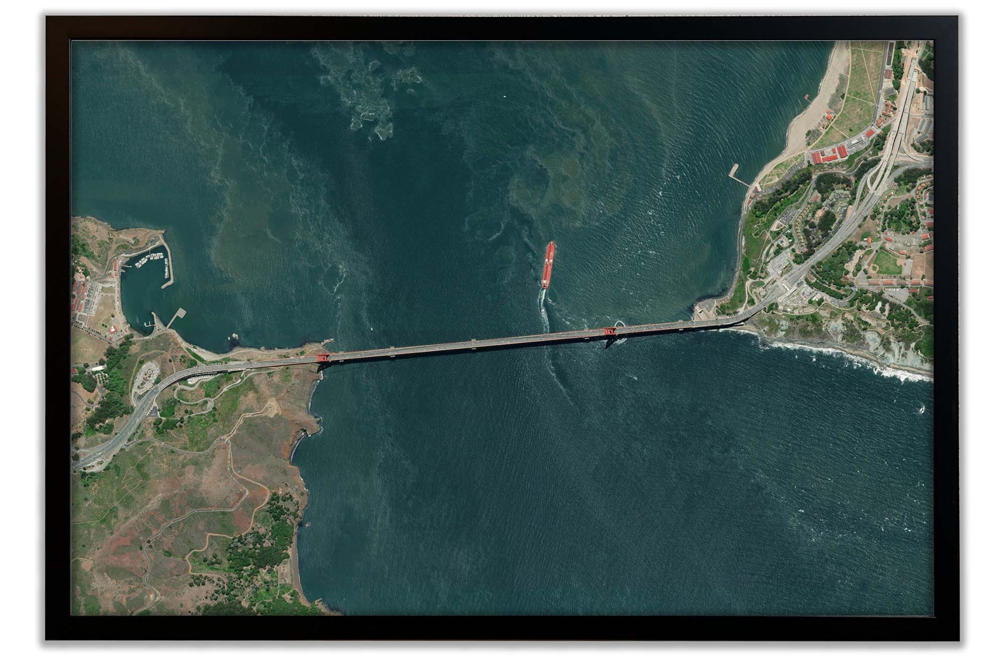 San Francisco satellite wall art