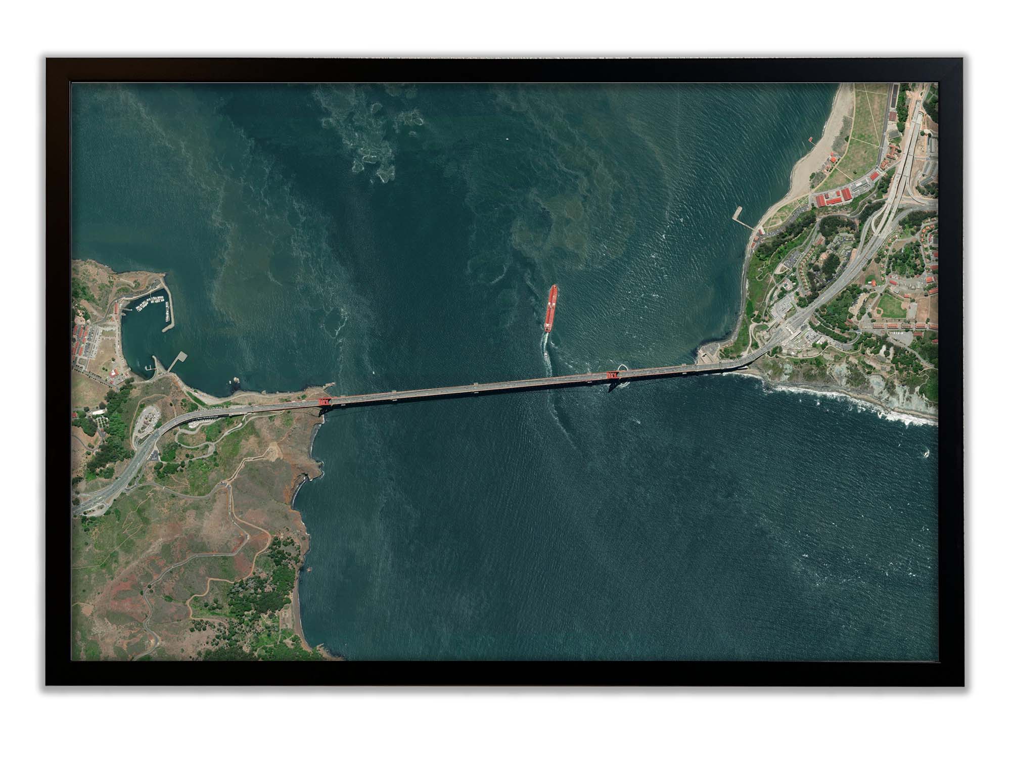 San Francisco satellite wall art