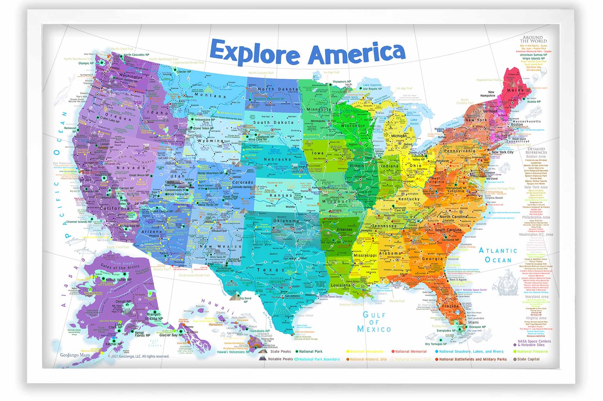 USA Map For Kids