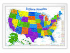 colorful usa kids map