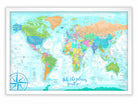 how to teach kids about the world with push pin maps