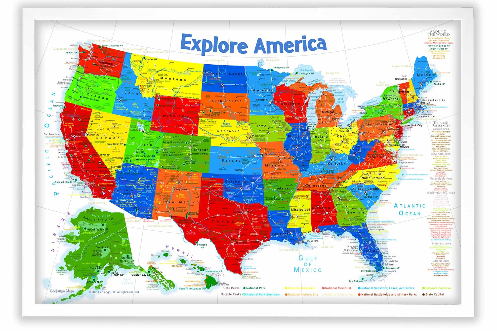 USA map for kids