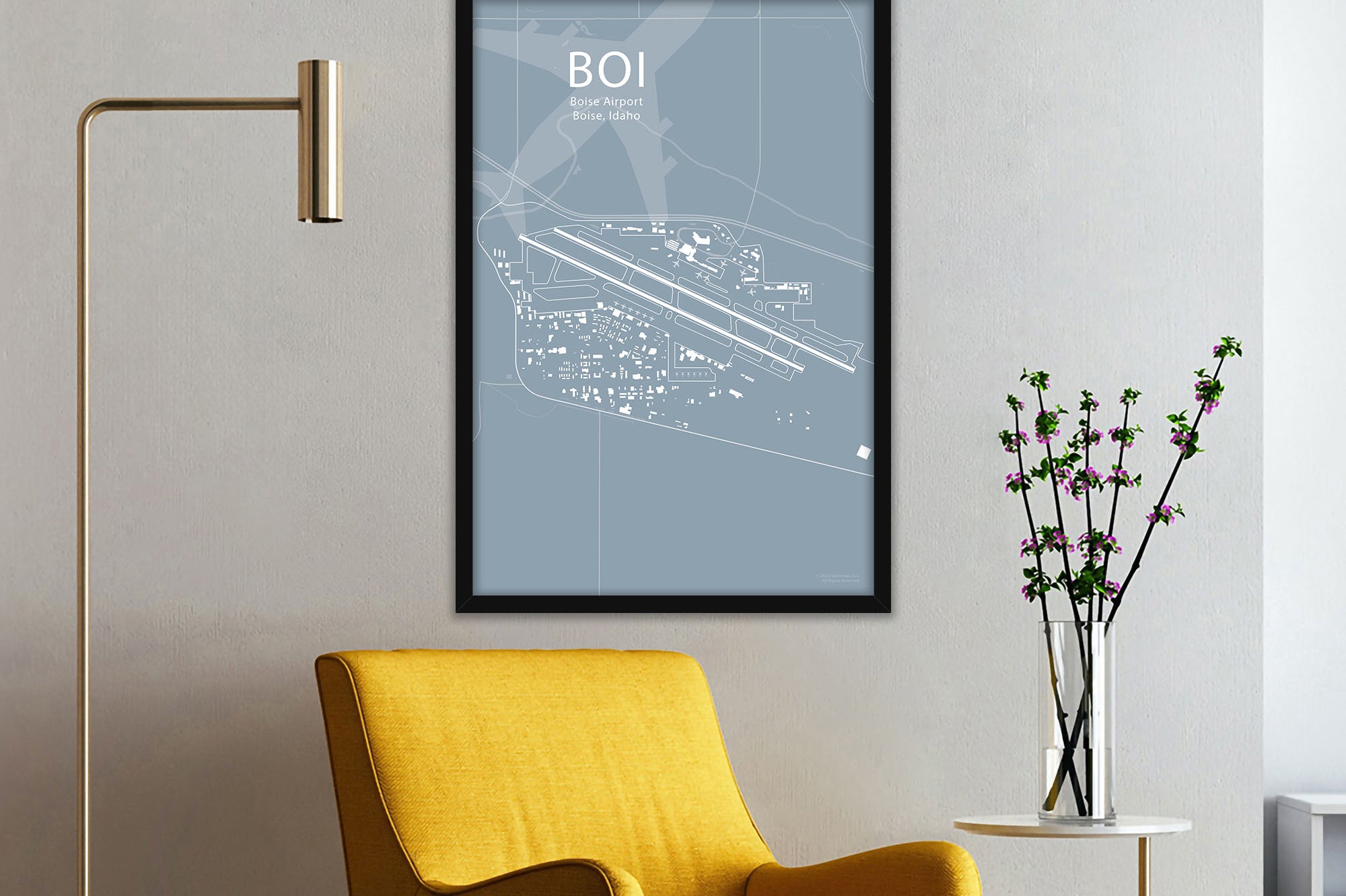KBOI Boise Idaho Airport Runway Map