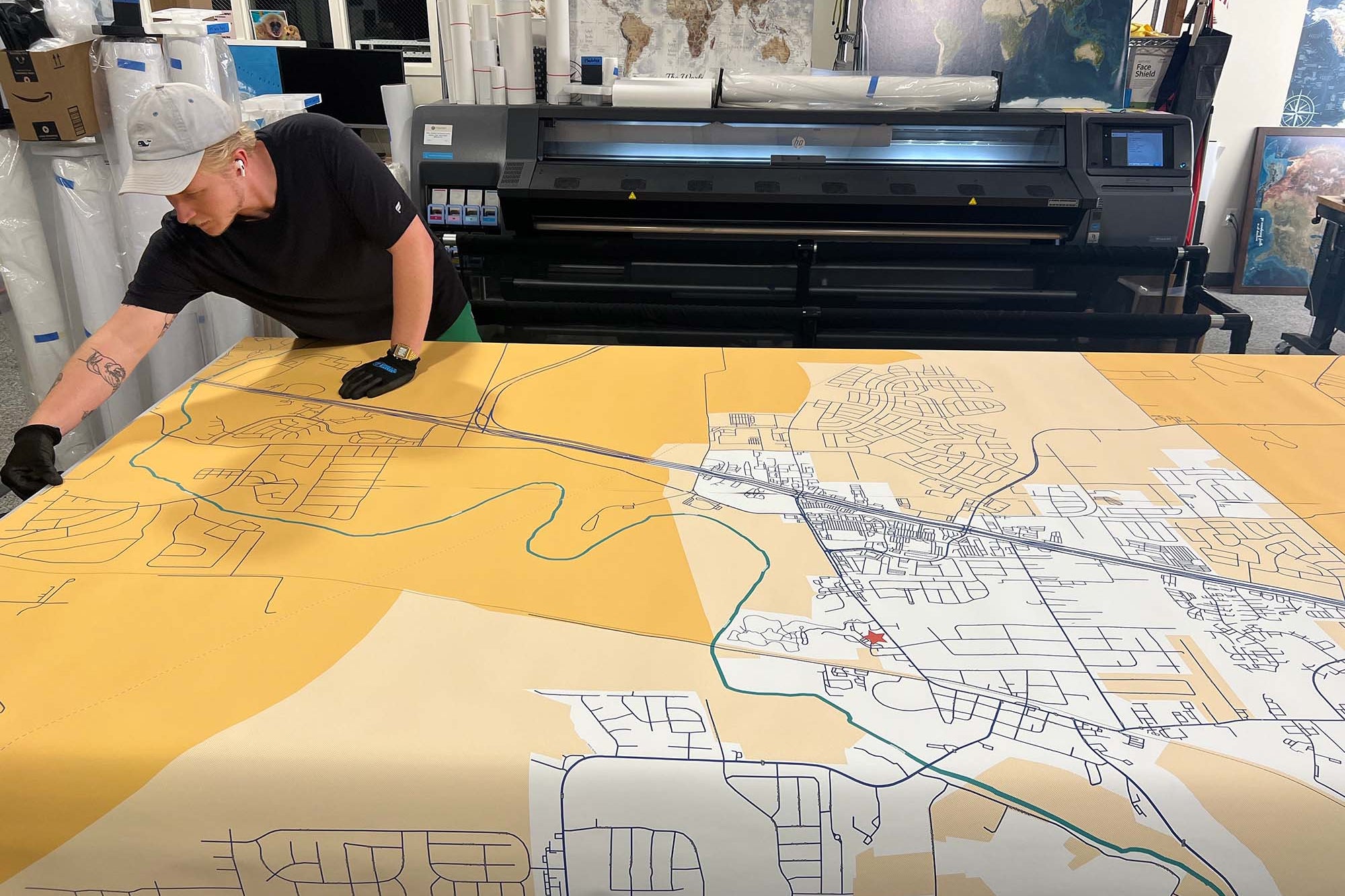 giant custom map for wall