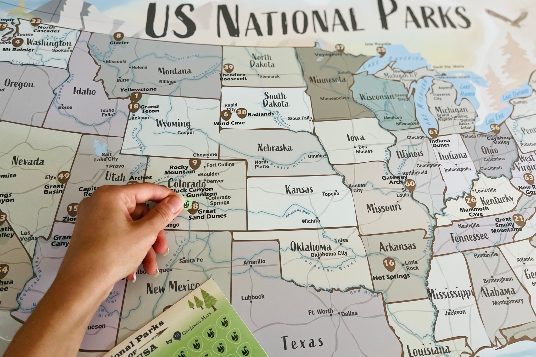 national park tracker map