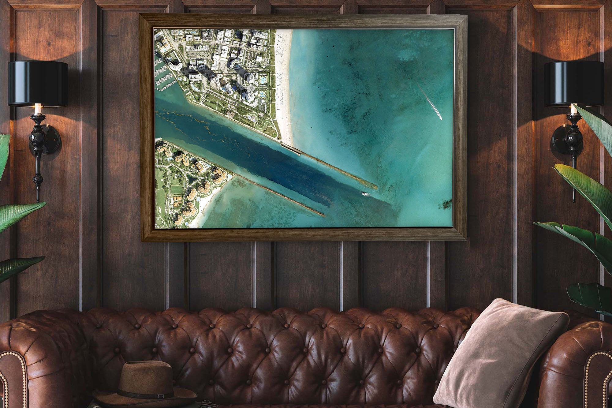 framed beach wall art