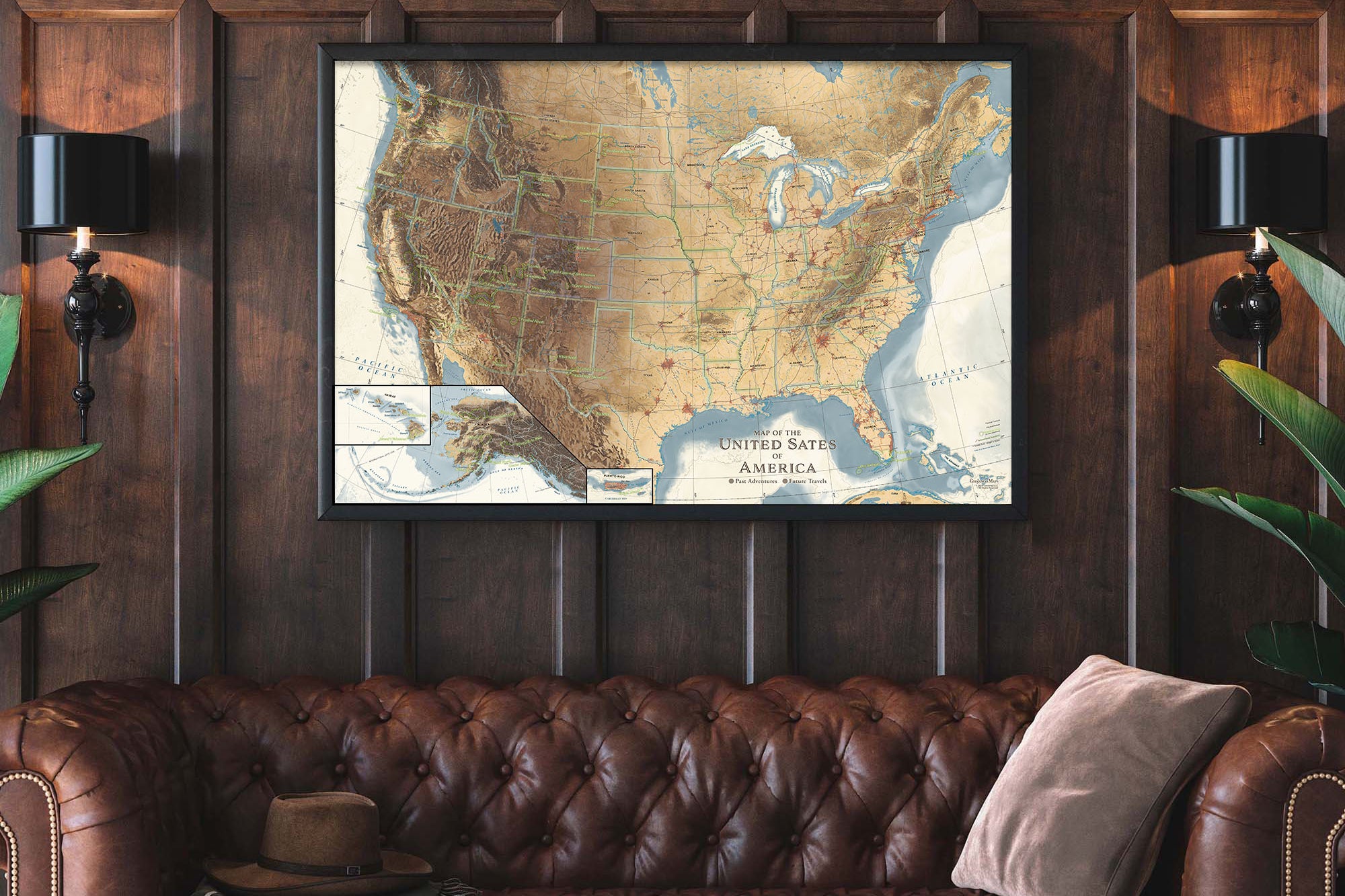 national parks map with roads