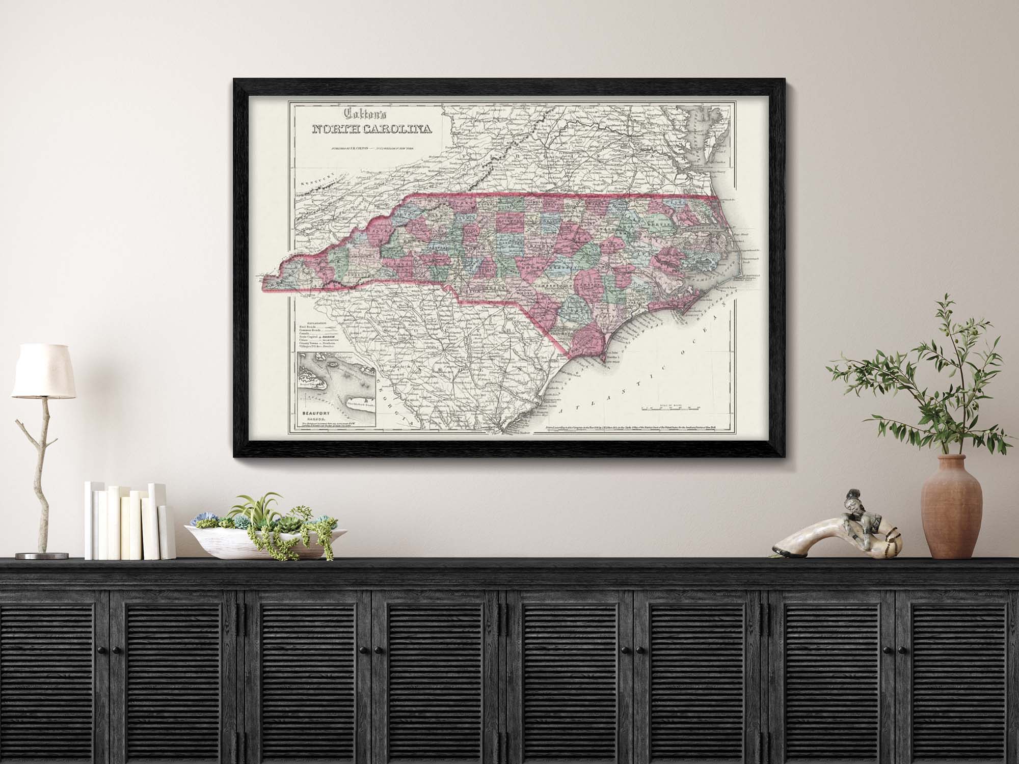 antique north carolina maps