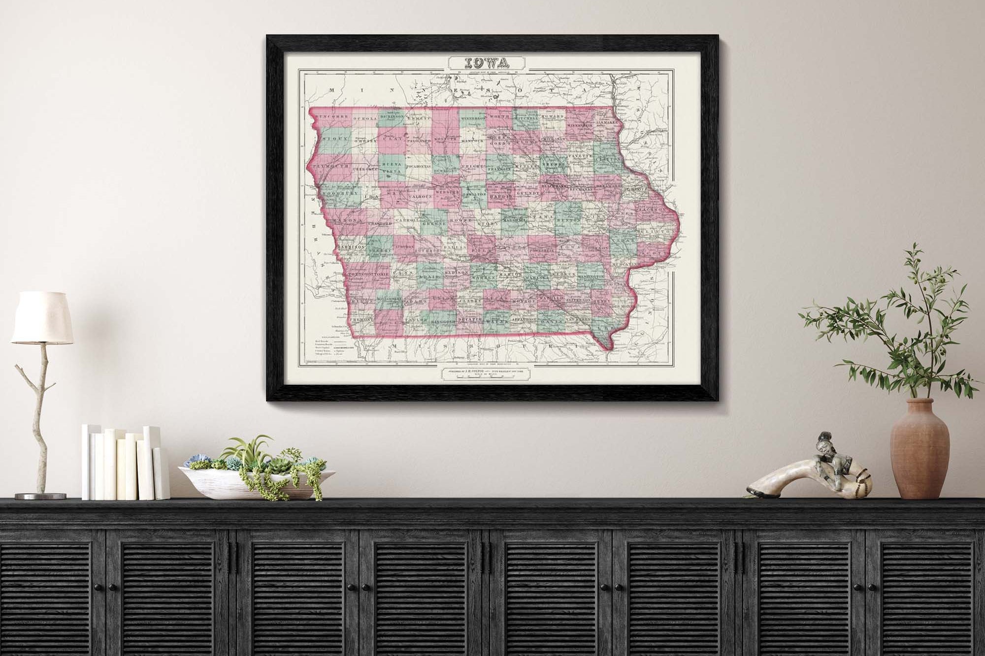 1850 Arkansas map