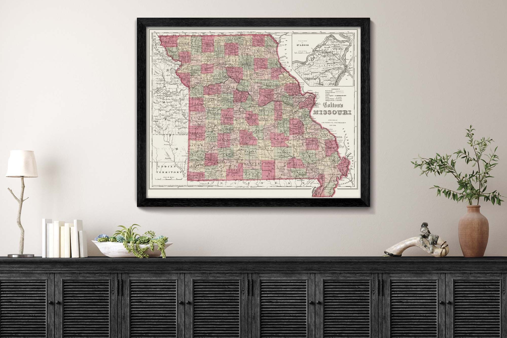 Old Mississippi Map Print