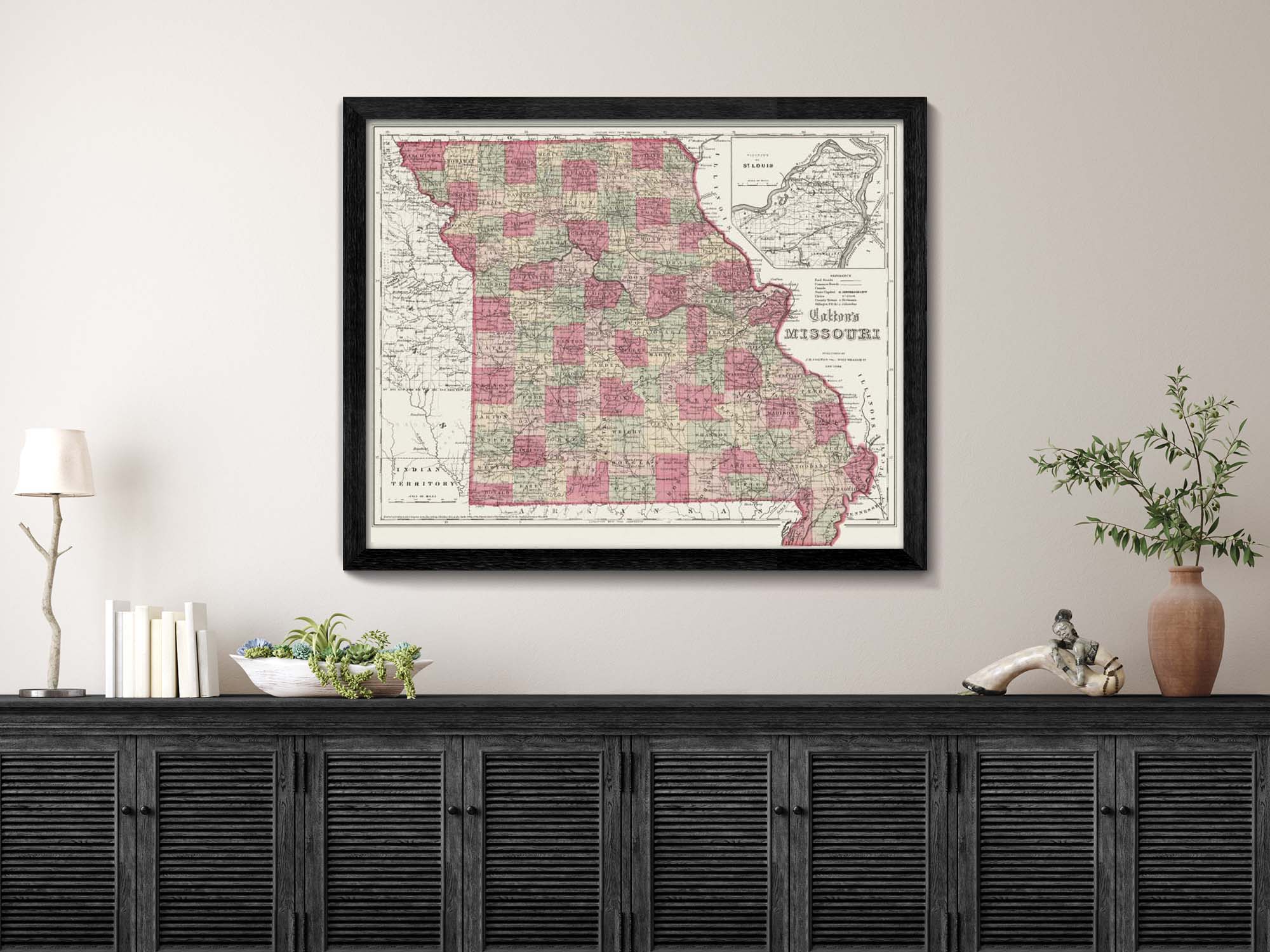 Old Mississippi Map Print