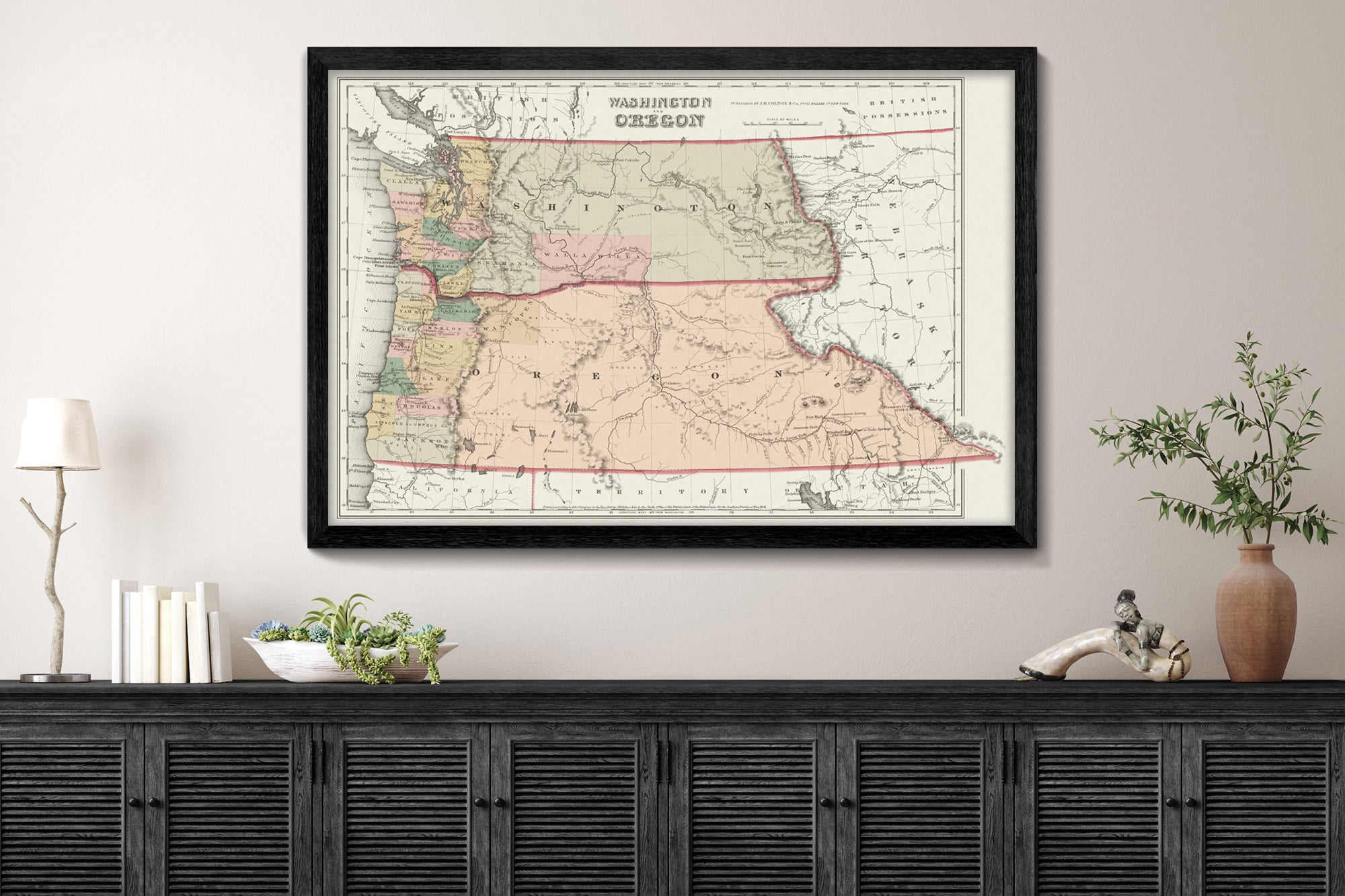 antique maps washington