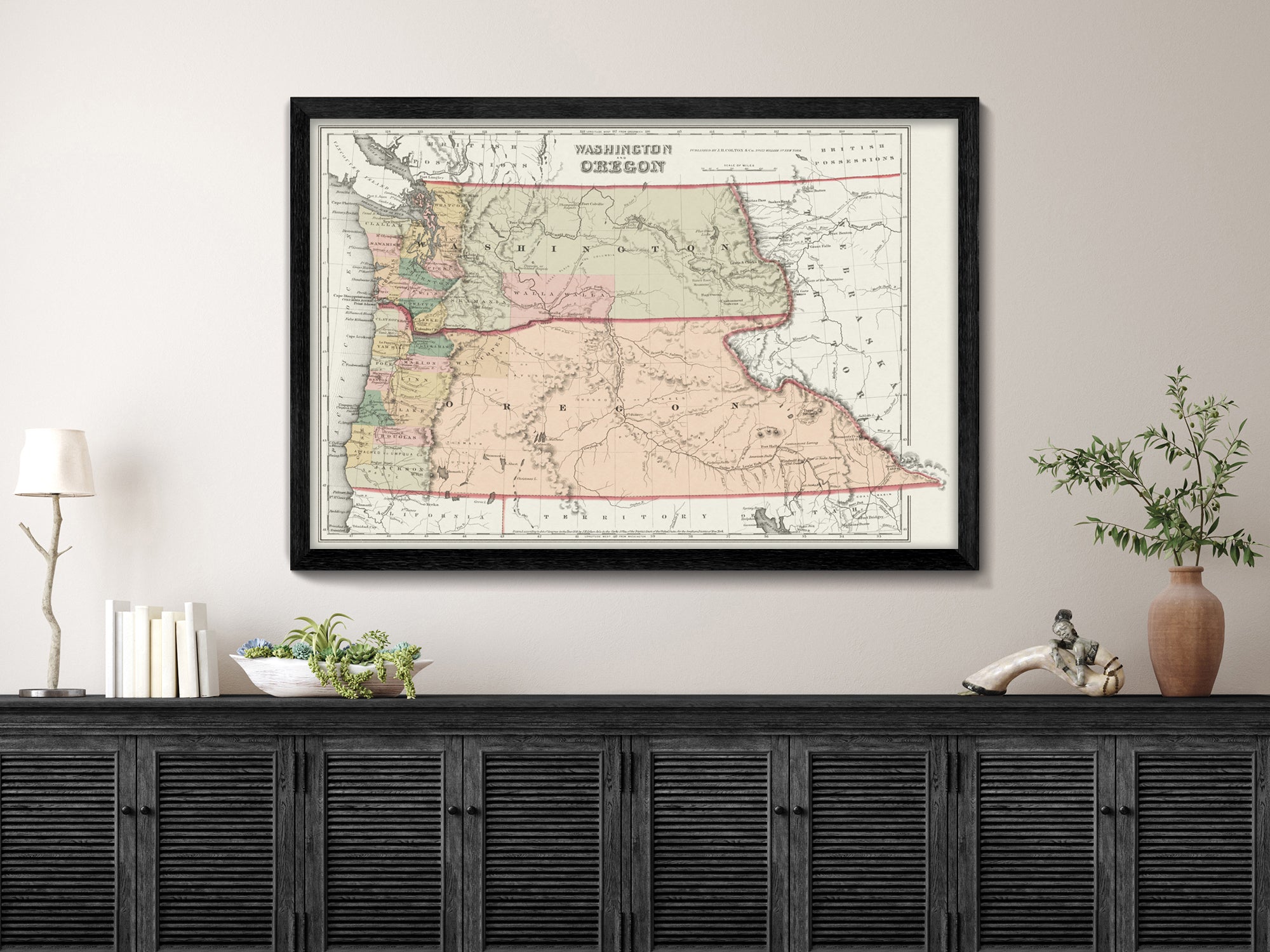 antique maps washington