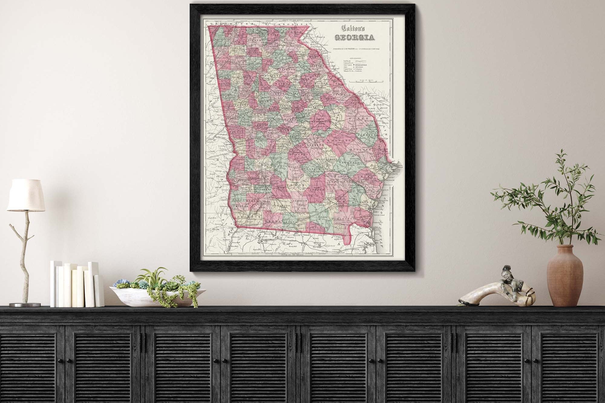 Old State Map of Georgia