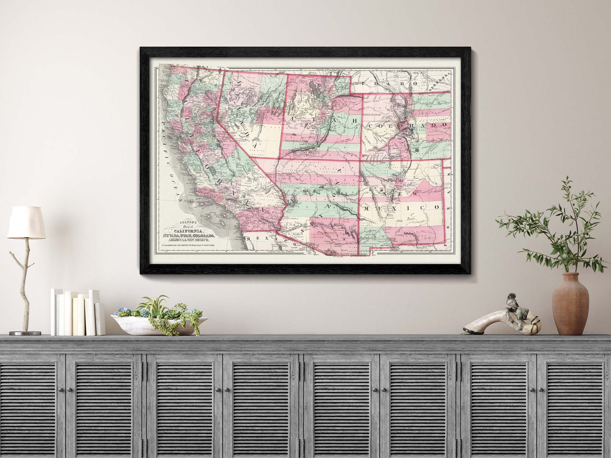 vintage west coast map