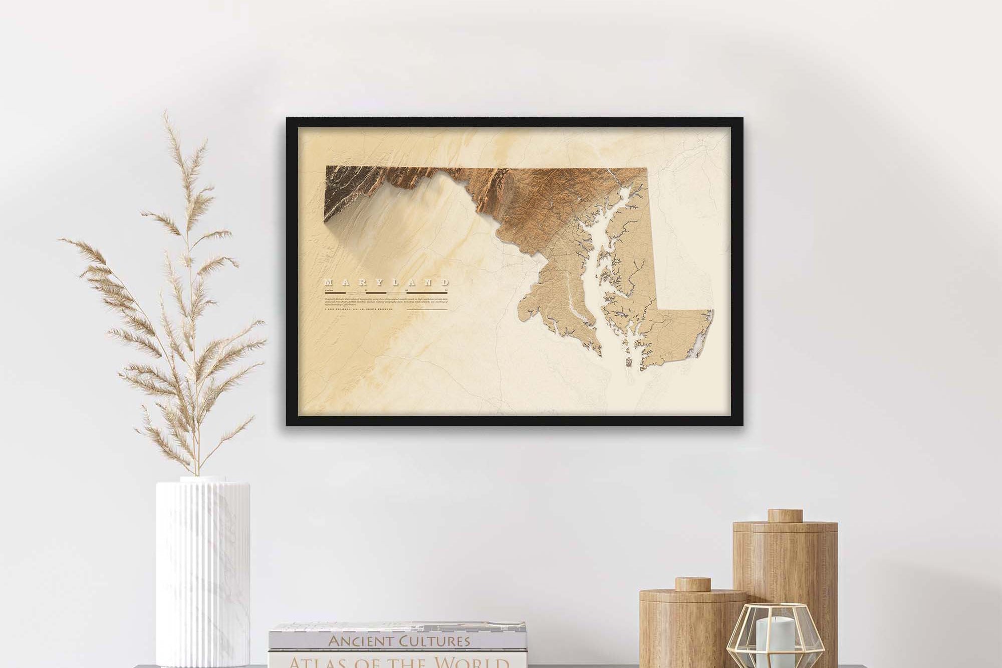 Maryland geology map wall art