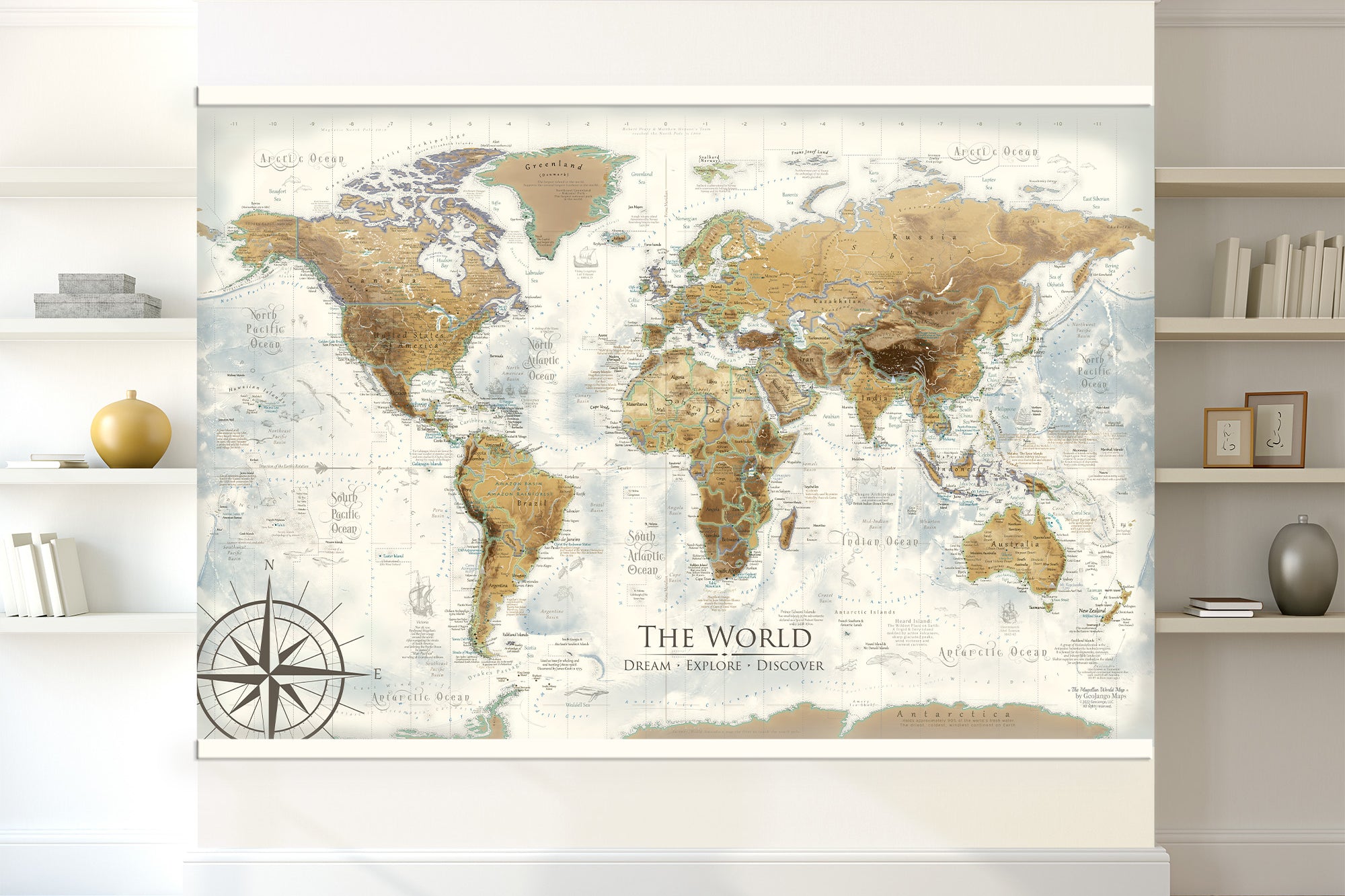 world map wallpaper mural