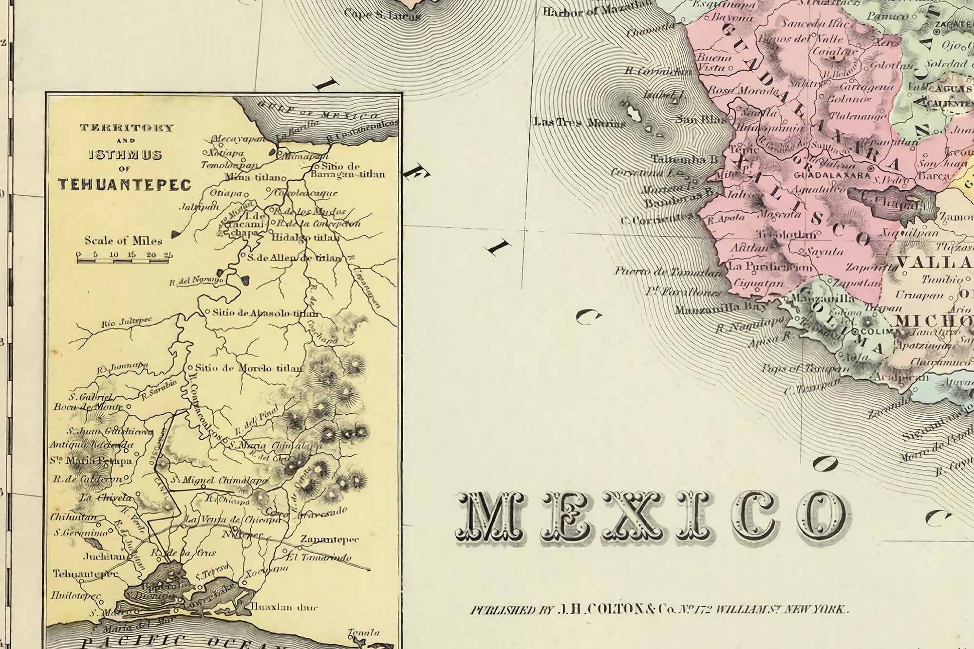 Historical map of Tehuantepec
