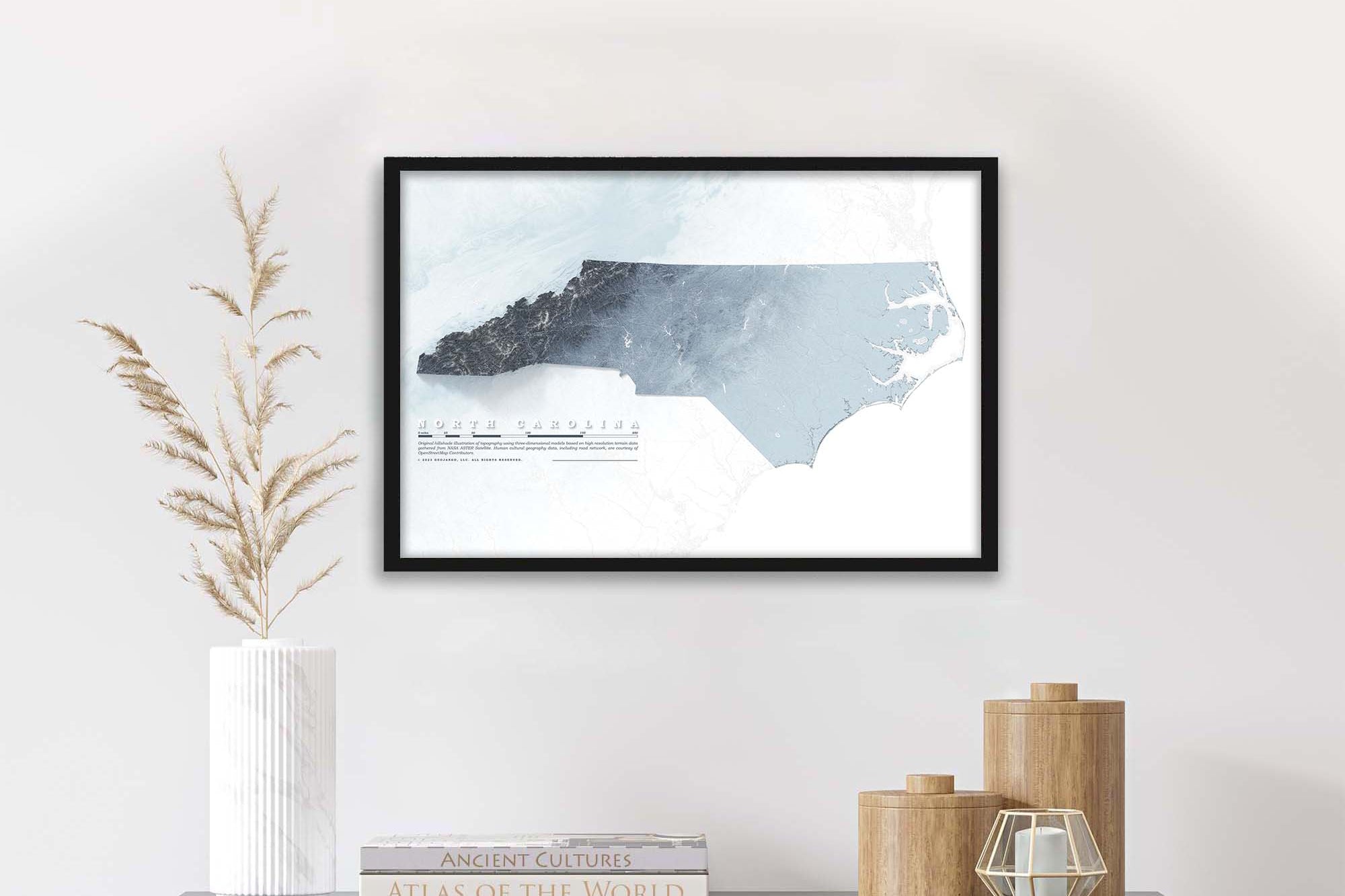 North Carolina Elevation Map