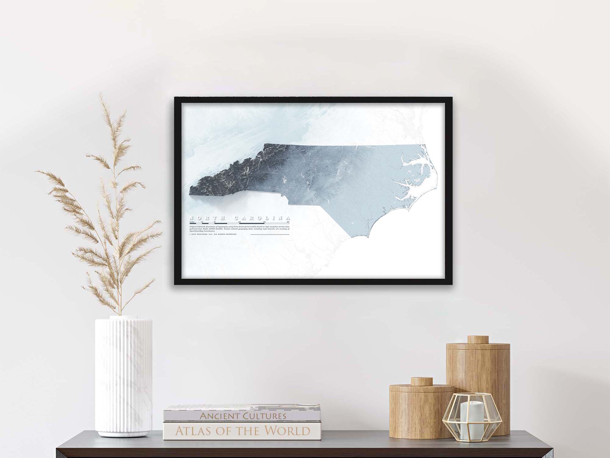 North Carolina Elevation Map