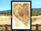 Colorful map of Nevada