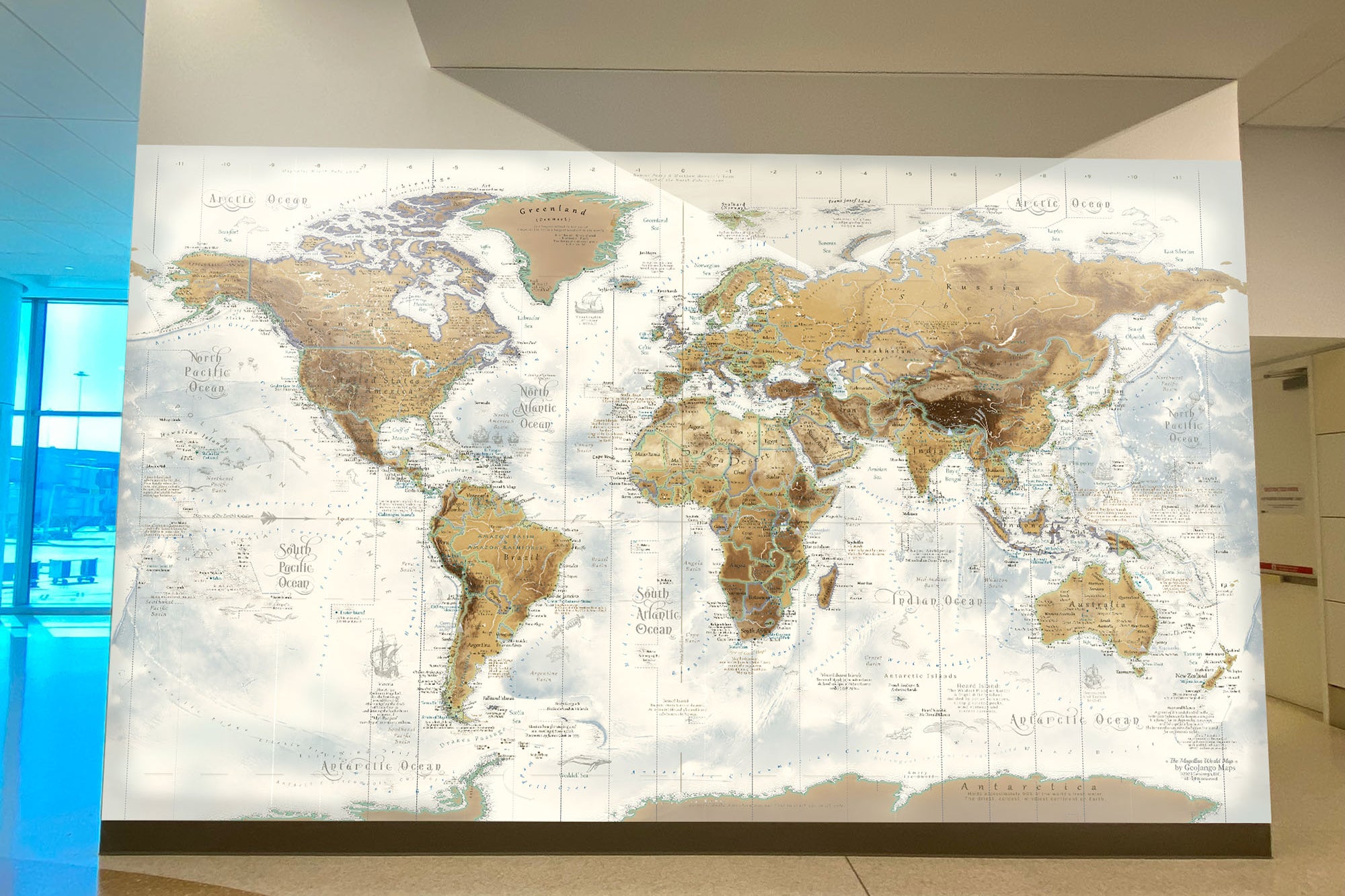 wall maps of the world