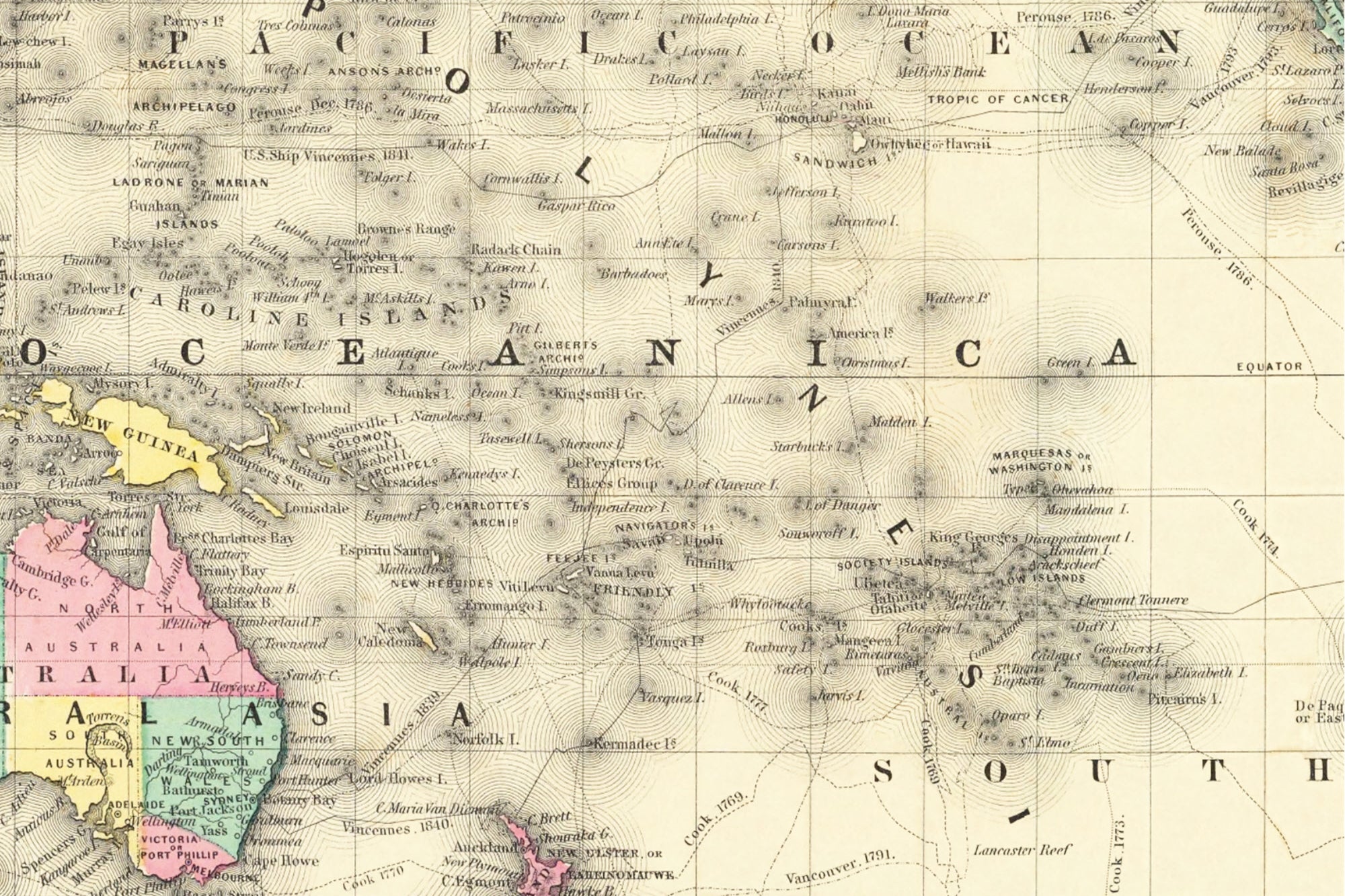 Oceania Countries Historical Map