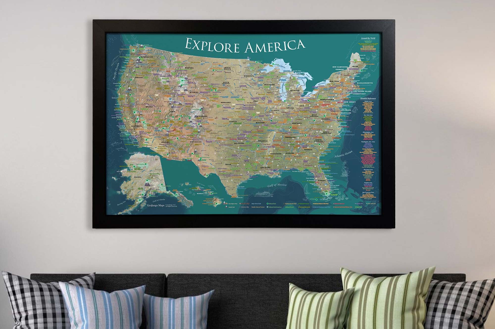 national parks map of usa