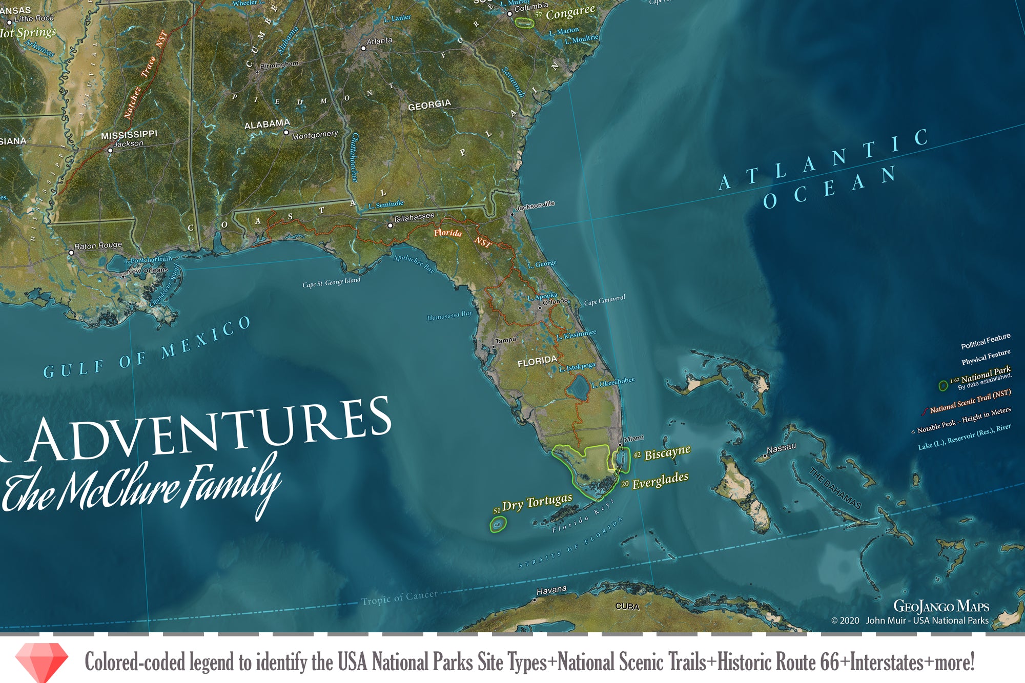 florida national scenic trail map
