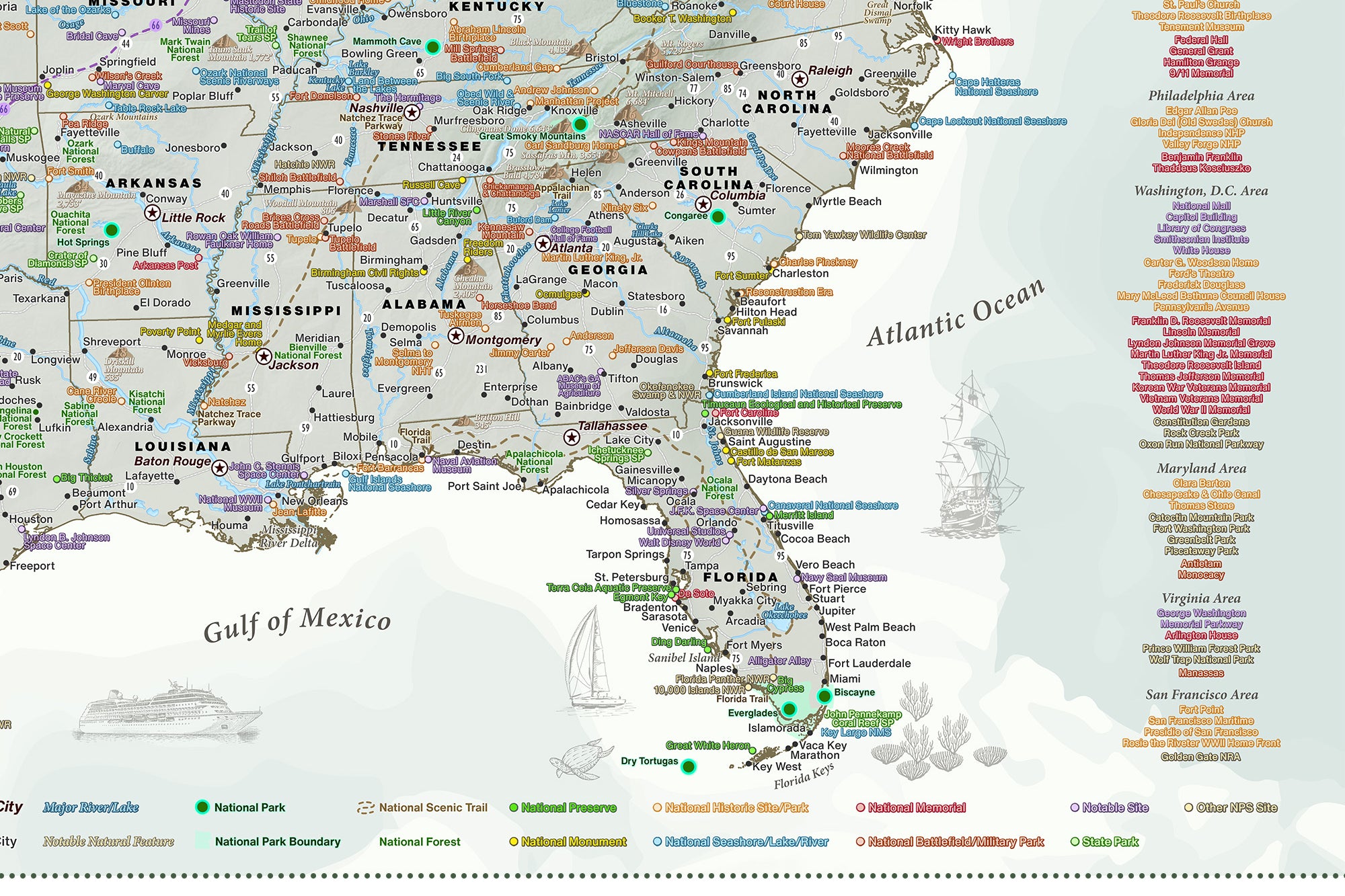 detailed map of florida