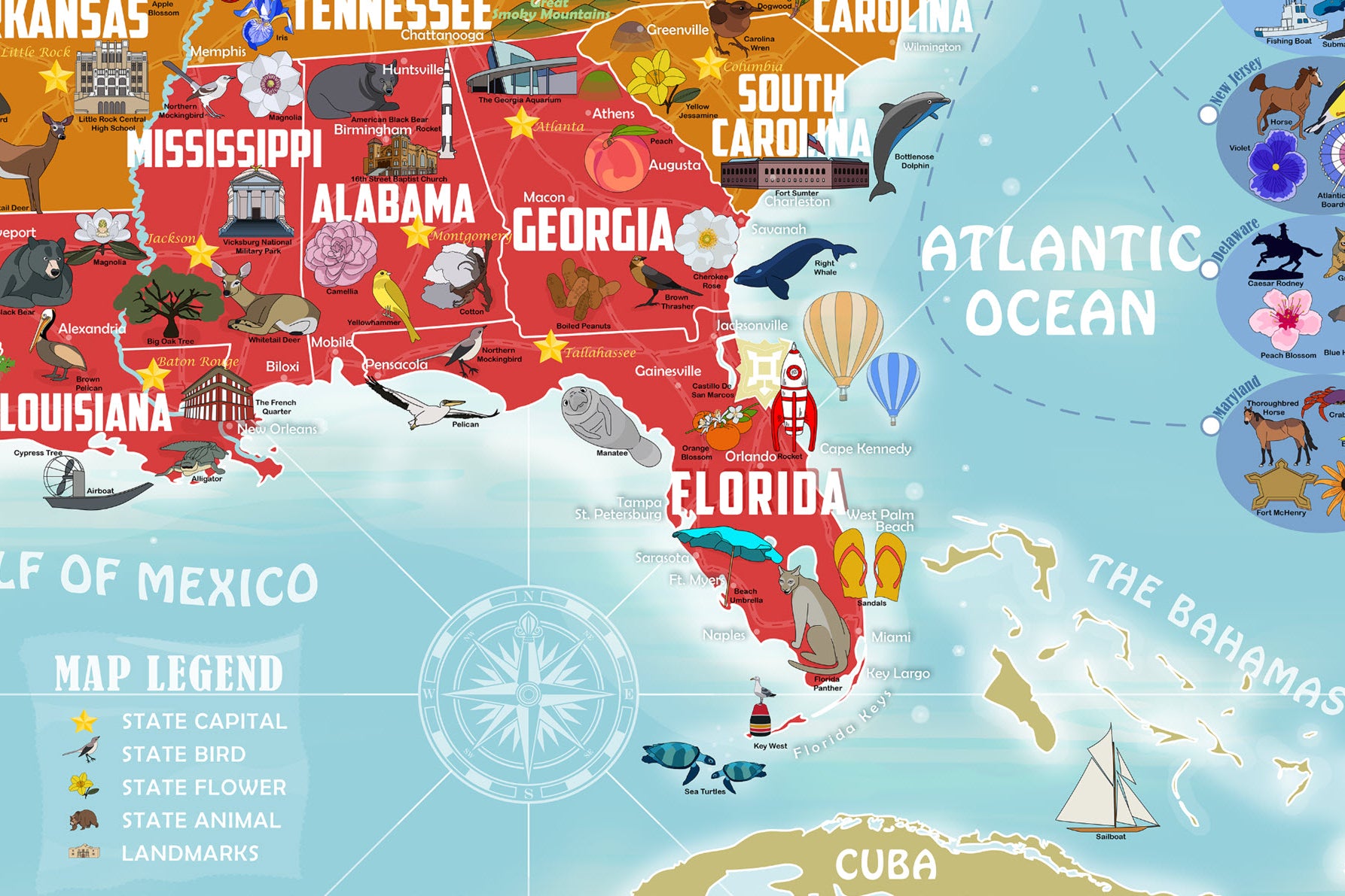 kids united states map