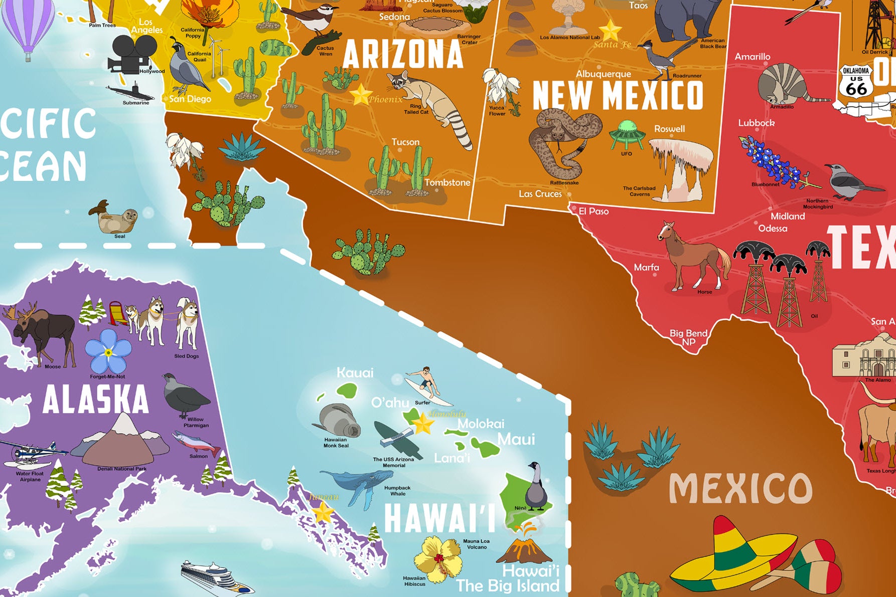 Kids push pin travel map