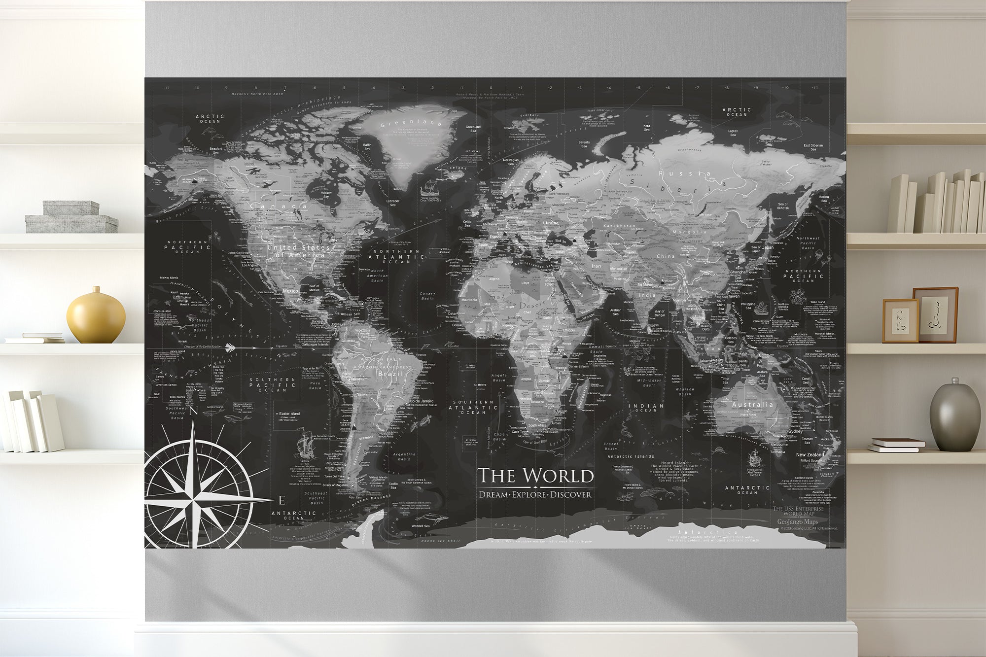 map of the world for wall