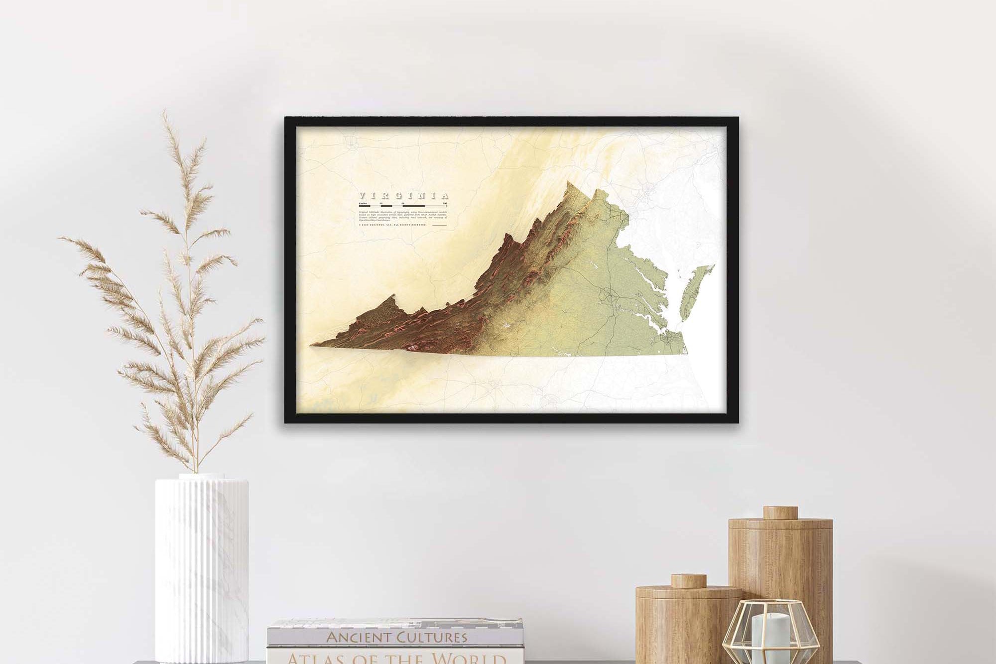 Virginia Elevation Map