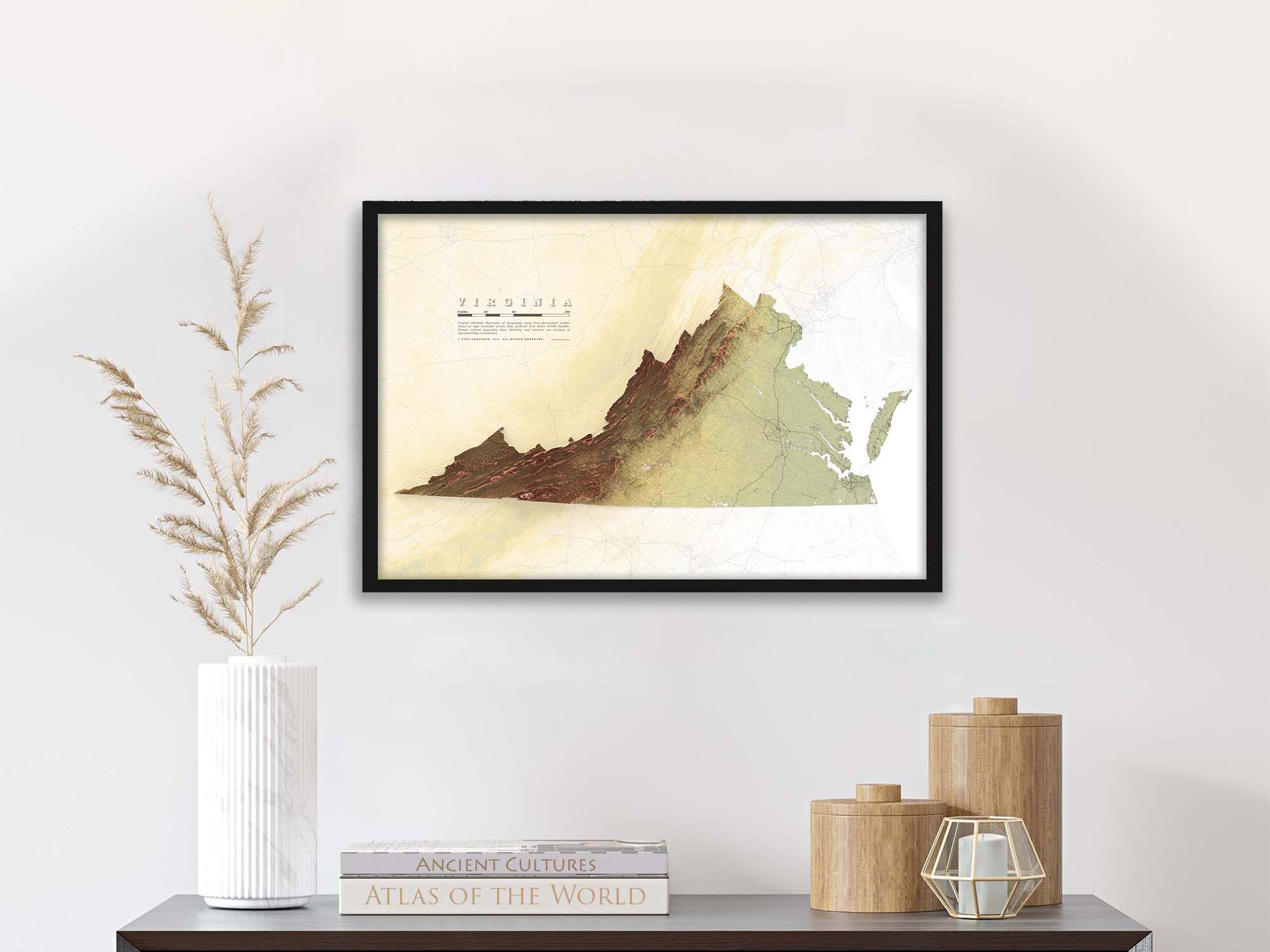 Virginia Elevation Map