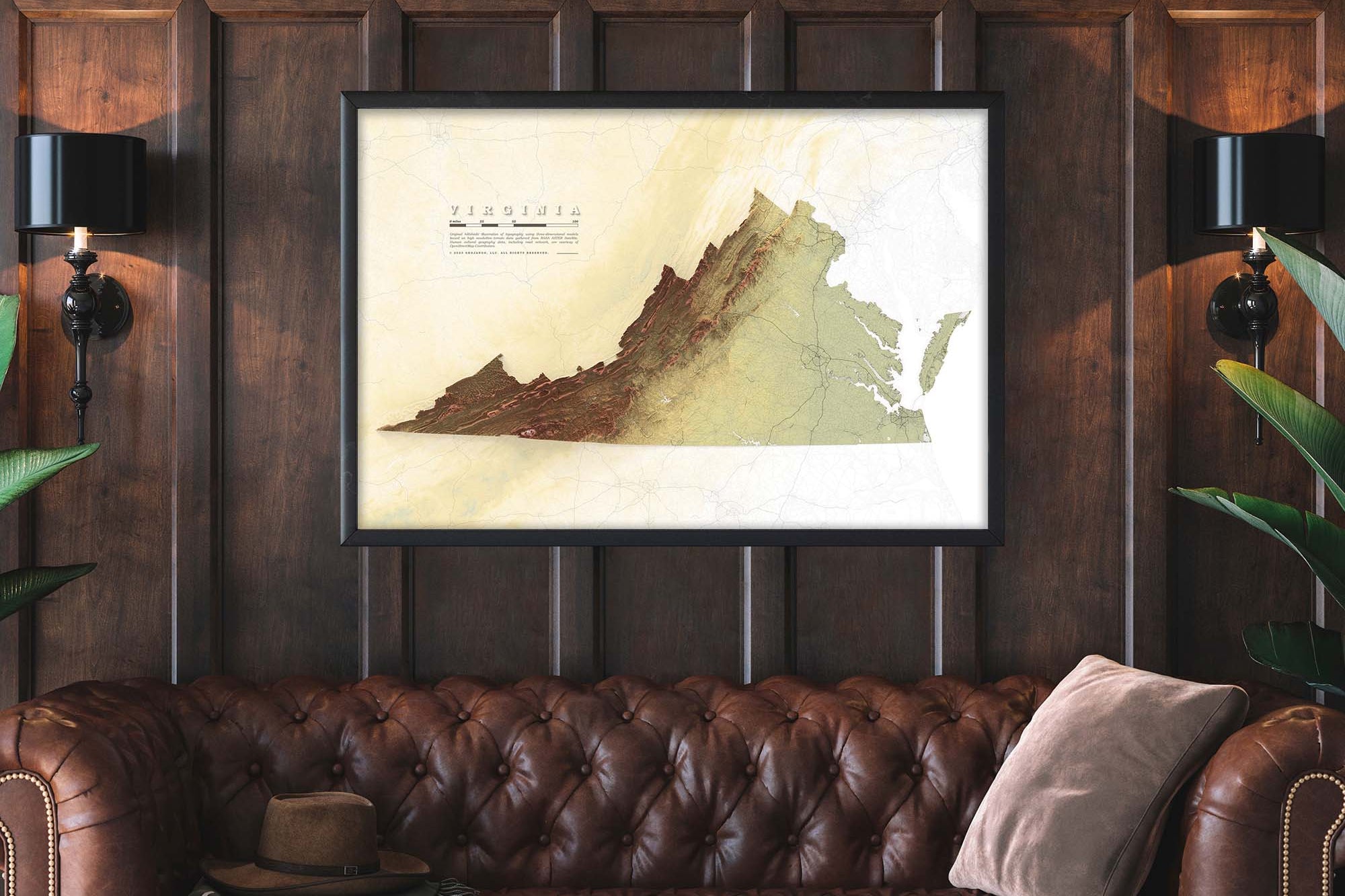 Virginia topo map